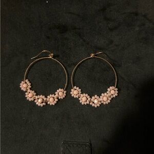 Floral Hoop earrings